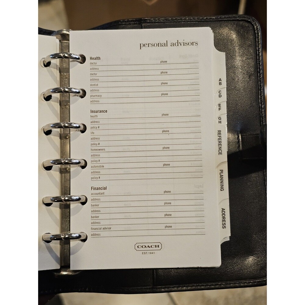 Vintage New Coach Leather Pony Hair Day Planner Circa 2001 W/New Unused Inserts - Picture 11 of 16
